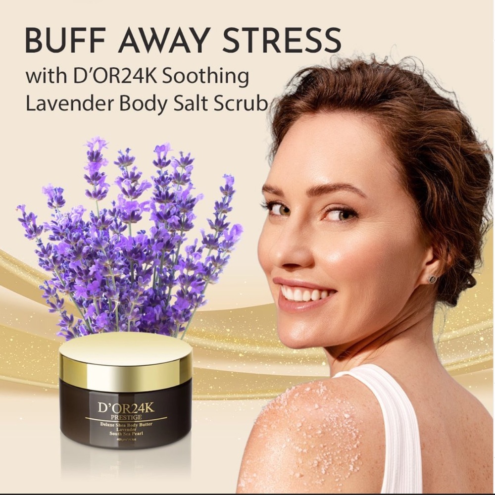 Dior Gold & Black D'OR24K Deluxe Lavender Salt Scrub